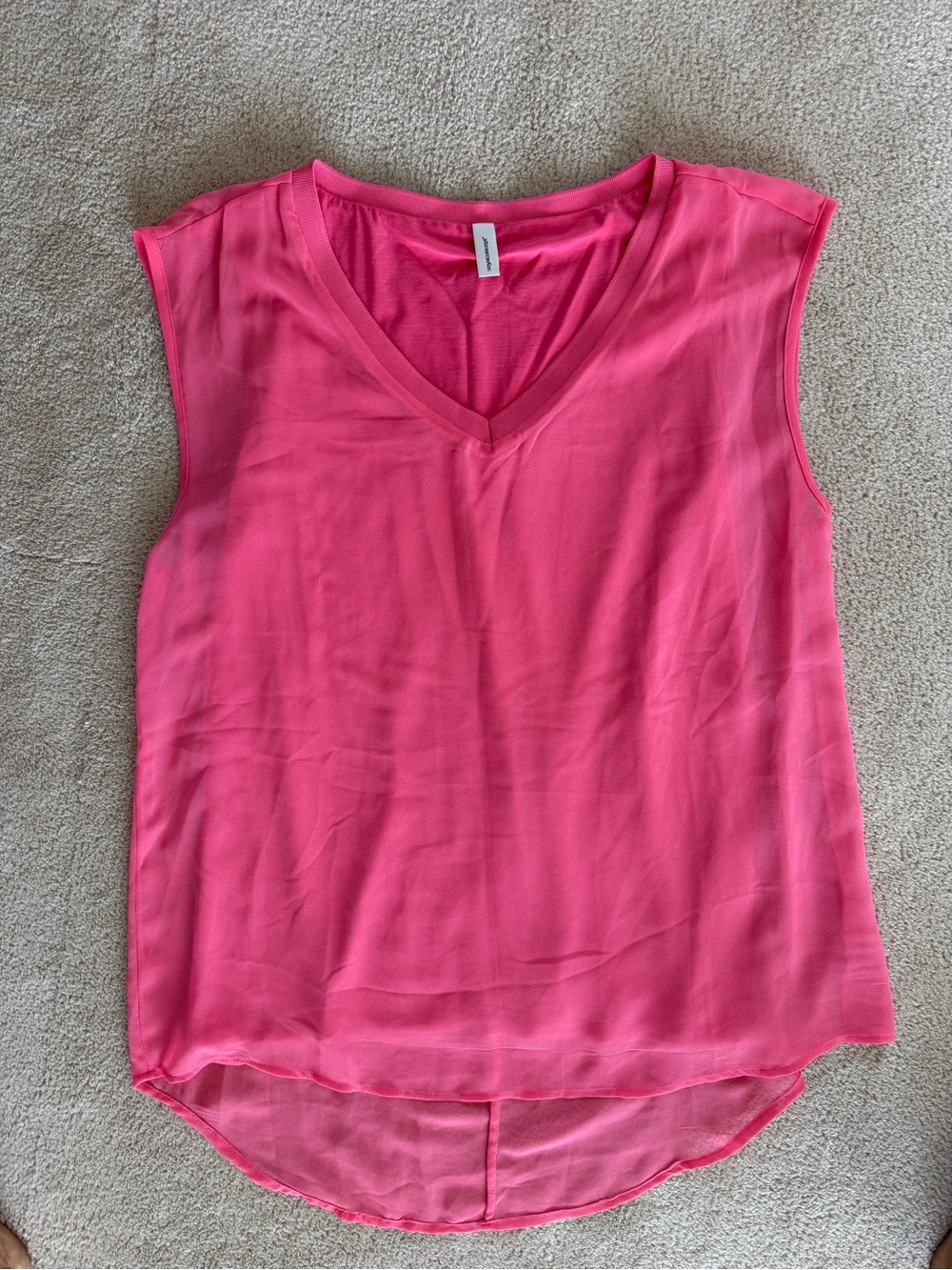 Soyaconcept Pink V-Neck Sleeveless Tank